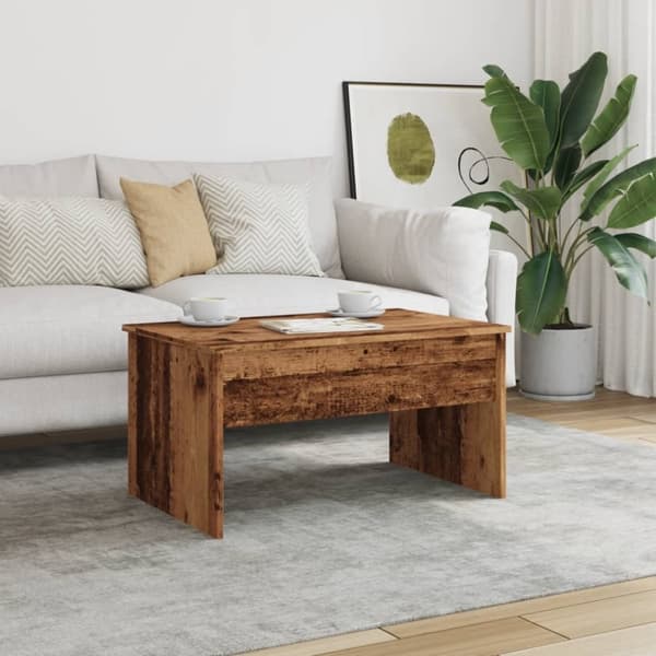 vidaXL sofabord 80x50,5x41,5 cm konstrueret træ antikt træ