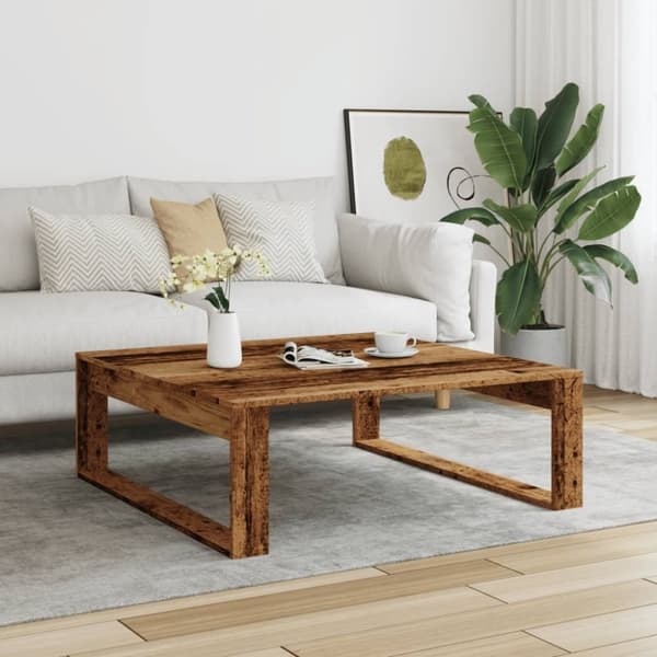 vidaXL Salongbord gammelt tre 100x100x35 cm konstruert tre