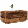 Miniatyrbillede 7 af 11: vidaXL sofabord med LED-lys 90x50x40 cm gammelt trælook