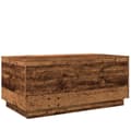 Miniatyrbillede 10 af 11: vidaXL sofabord med LED-lys 90x50x40 cm gammelt trælook