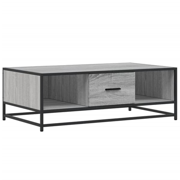 vidaXL sofabord 100x57x35 cm konstrueret træ og metal grå sonoma-eg