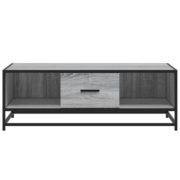 vidaXL sofabord 100x57x35 cm konstrueret træ og metal grå sonoma-eg