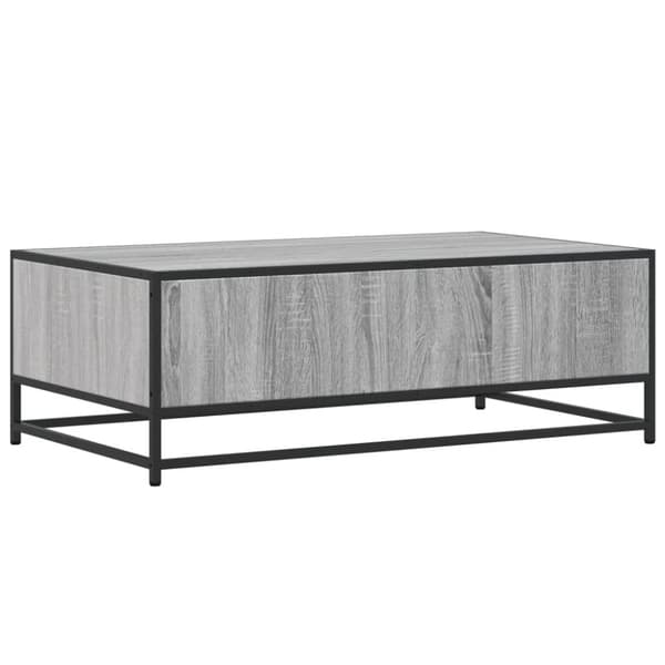 vidaXL sofabord 100x57x35 cm konstrueret træ og metal grå sonoma-eg