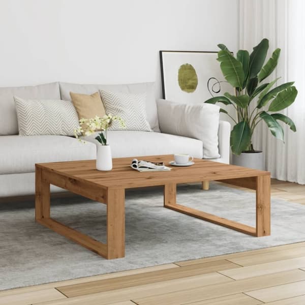 vidaXL sofabord 100x100x35 cm konstrueret træ kunsteg