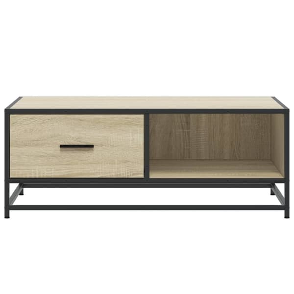vidaXL Salongbord sonoma eik 90x57x35 cm konstruert tre og metall