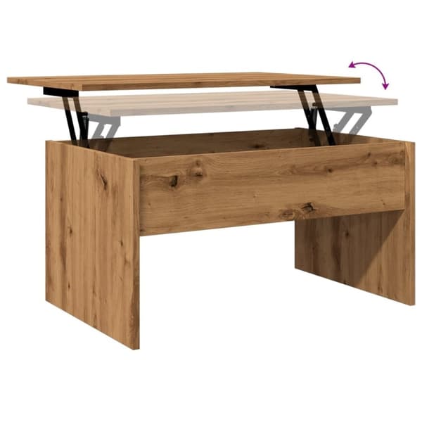 vidaXL Soffbord artisan ek 80x50,5x41,5 cm konstruerat trä
