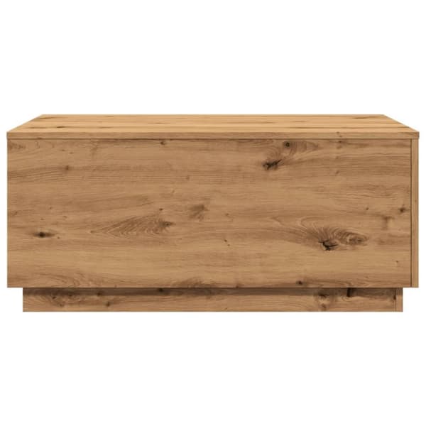 vidaXL Sohvapöytä LED-valoilla artesaani tammi 90x50x40 cm
