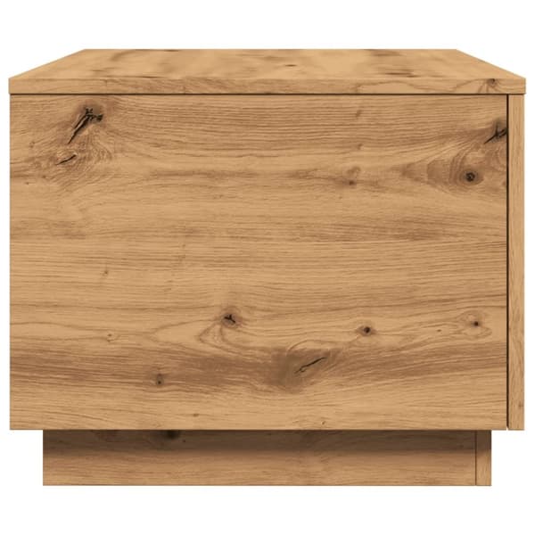 vidaXL Sohvapöytä LED-valoilla artesaani tammi 90x50x40 cm