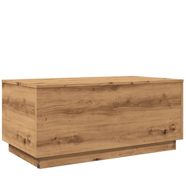 vidaXL Sohvapöytä LED-valoilla artesaani tammi 90x50x40 cm