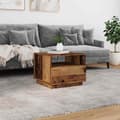 Miniatyrbillede 5 af 11: vidaXL sofabord med LED-lys 50x49x40 cm gammelt træ-look