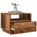 Miniatyrbillede 7 af 11: vidaXL sofabord med LED-lys 50x49x40 cm gammelt træ-look