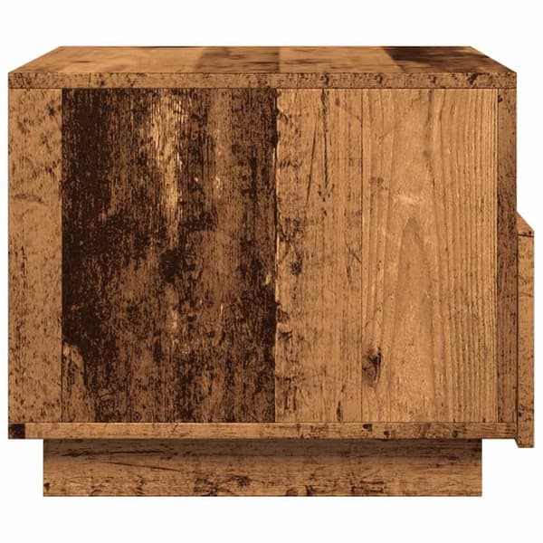 vidaXL sofabord med LED-lys 50x49x40 cm gammelt træ-look