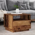 Miniatyrbillede 2 af 11: vidaXL sofabord med LED-lys 50x49x40 cm gammelt træ-look