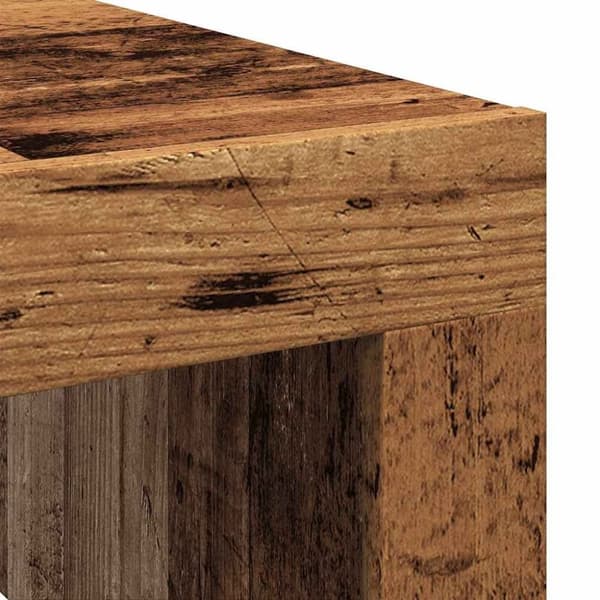 vidaXL sofabord 100x100x35 cm konstrueret træ antikt eg