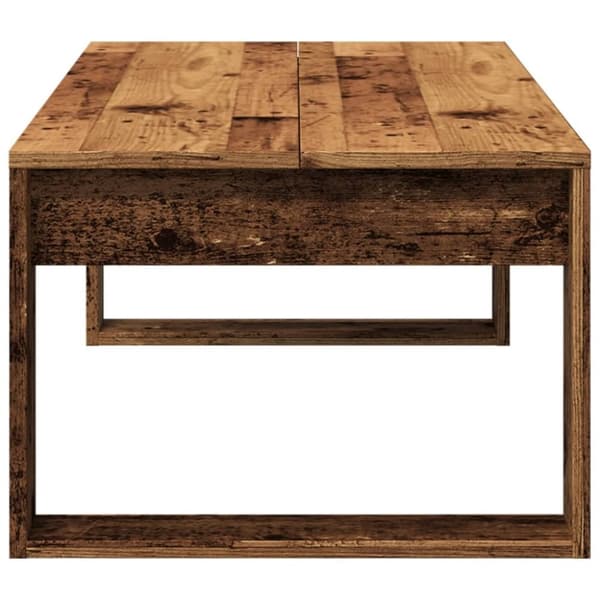 vidaXL sofabord 102x50x35 cm konstrueret træ antikt træ