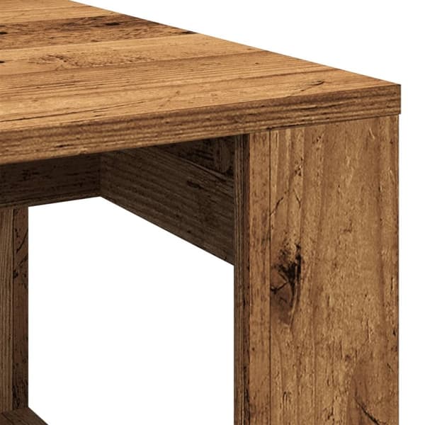 vidaXL sofabord 102x50x35 cm konstrueret træ antikt træ