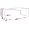 Miniatyrbillede 10 af 10: vidaXL sofabord 102x50x35 cm konstrueret træ antikt træ