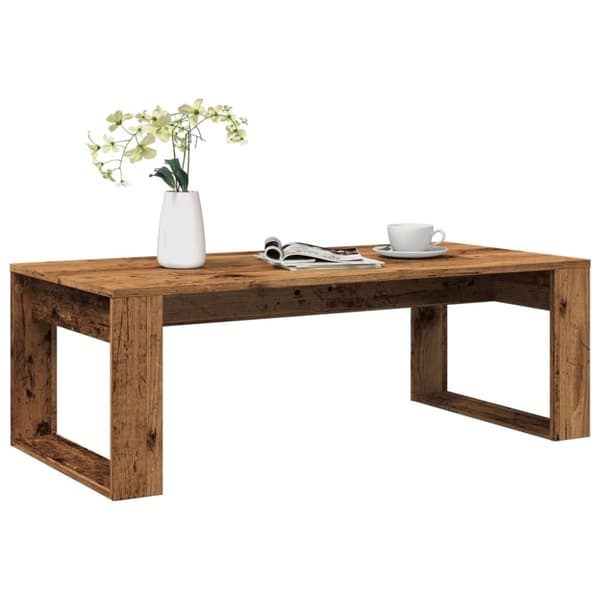 vidaXL sofabord 102x50x35 cm konstrueret træ antikt træ