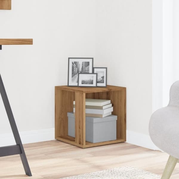 vidaXL sidebord 33x33x34 cm konstrueret træ kunsteg