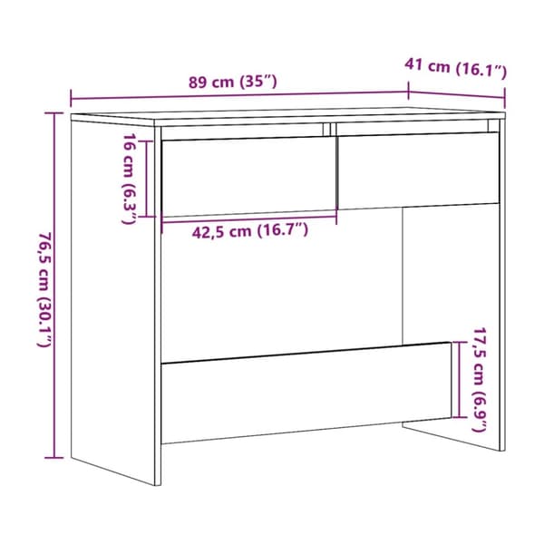 vidaXL Konsolipöytä vanha puu 89x41x76,5 cm tekninen puu