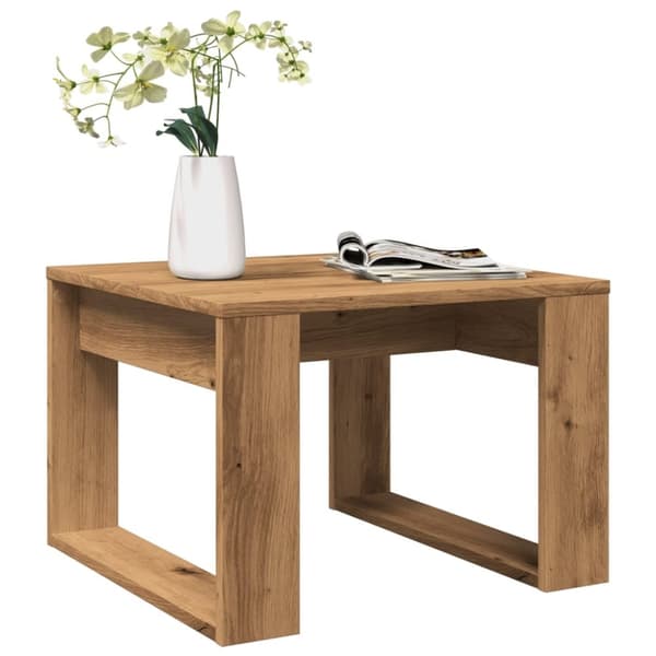 vidaXL sidebord 50x50x35 cm konstrueret træ kunsteg