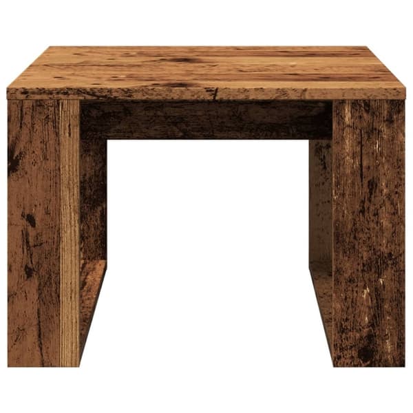 vidaXL Sivupöytä vanha puu 50x50x35 cm lastulevy
