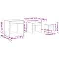 Miniatyrbilde 11 av 11: vidaXL Stablebord 3 stk gammelt tre konstruert tre