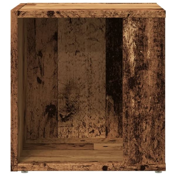 vidaXL Sivupöytä vanhaa puuta 33x33x34 cm lastulevy