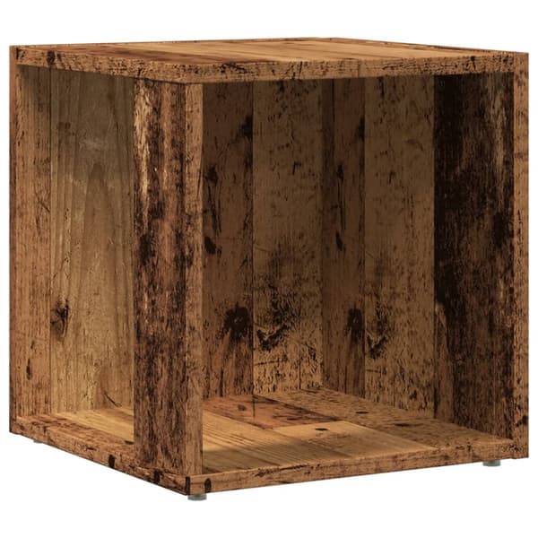 vidaXL sidebord 33x33x34 cm konstrueret træ antikt eg