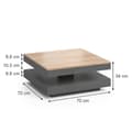Miniatyrbild 3 av 6: Vicco Elias Soffbord, antracit, 70 x 34 cm