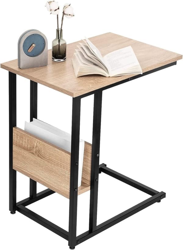 Rootz sofabord - sidebord - lys eg - robust konstruktion - let at samle - alsidigt - kompakt design - 55 cm x 36 cm x 59,5 cm
