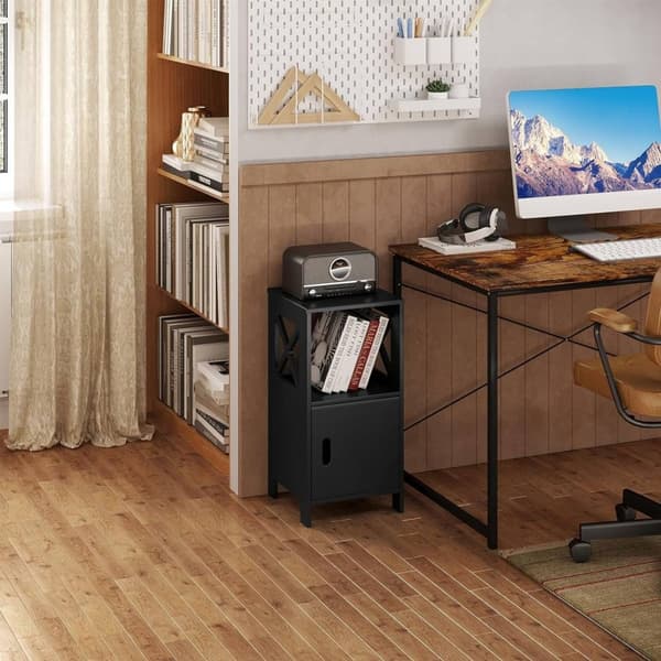 Rootz Sengebord - Natbord - Sidebord - Hvid Skandinavisk Design - Stor opbevaring - Kompakt størrelse 30cm x 60cm x 30cm