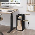 Miniatyrbild 4 av 9: Rootz Sängbord - Nattduksbord - Laddningsstation för mobiltelefoner - Stort förvaringsutrymme - 25 cm x 60 cm x 30 cm - E1 Engineered Wood