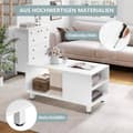 Miniatyrbillede 6 af 9: Rootz Modern Sofabord - Sofabord - Rektangulært endebord - Multifunktionelt - 90cm x 45cm x 50cm