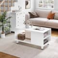 Miniatyrbillede 2 af 9: Rootz Modern Sofabord - Sofabord - Rektangulært endebord - Multifunktionelt - 90cm x 45cm x 50cm