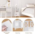 Miniatyrbillede 5 af 9: Rootz Lille sengebord - Natbord - Sidebord - Hvid skandinavisk design - Rummelig opbevaring - 30cm x 60cm x 30cm
