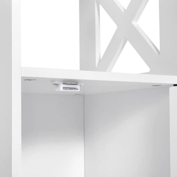 Rootz Lille sengebord - Natbord - Sidebord - Hvid skandinavisk design - Rummelig opbevaring - 30cm x 60cm x 30cm