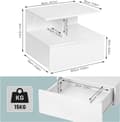 Miniatyrbild 3 av 9: Rootz Väggmonterat Sängbord - Flytande Nattduksbord - Skandinaviskt Sidobord - E1 Trämaterial - 40cm x 31cm x 35cm