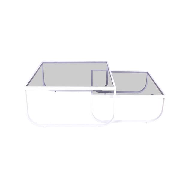 Rocker soffbord set med 2 vit.
