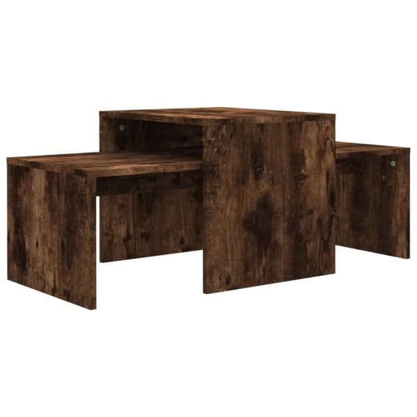 Soffbord rökfärgad ek 100x48x40 cm konstruerat trä