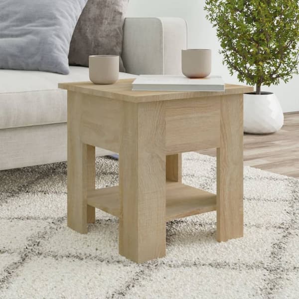 Soffbord sonoma-ek 40x40x42 cm konstruerat trä