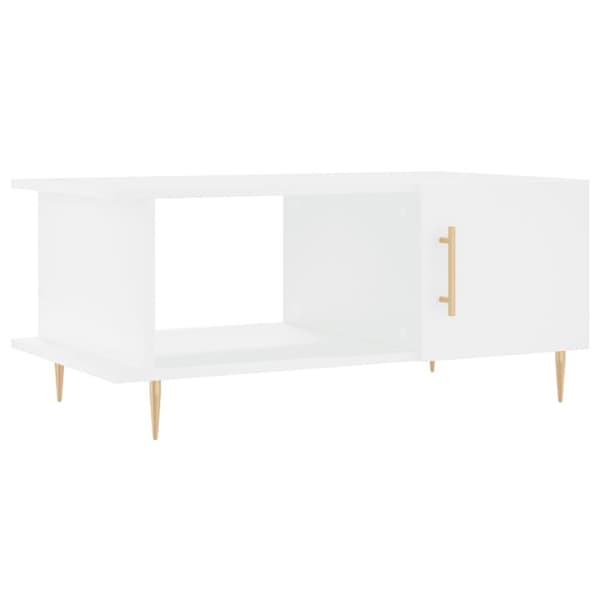 Soffbord vit 90x50x40 cm konstruerat trä