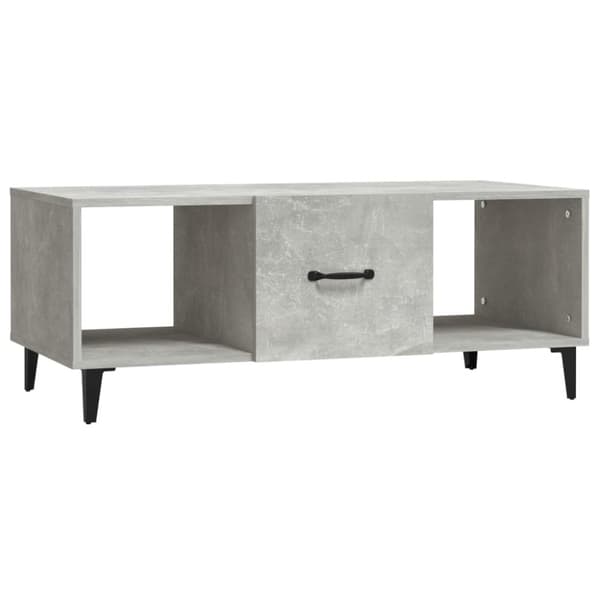 Soffbord betonggrå 102x50x40 cm konstruerat trä