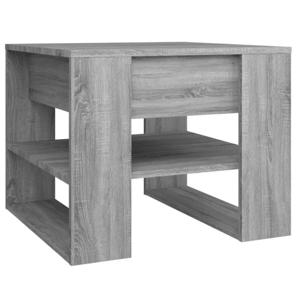 Soffbord grå sonoma-ek 55,5x55x45 cm konstruerat trä