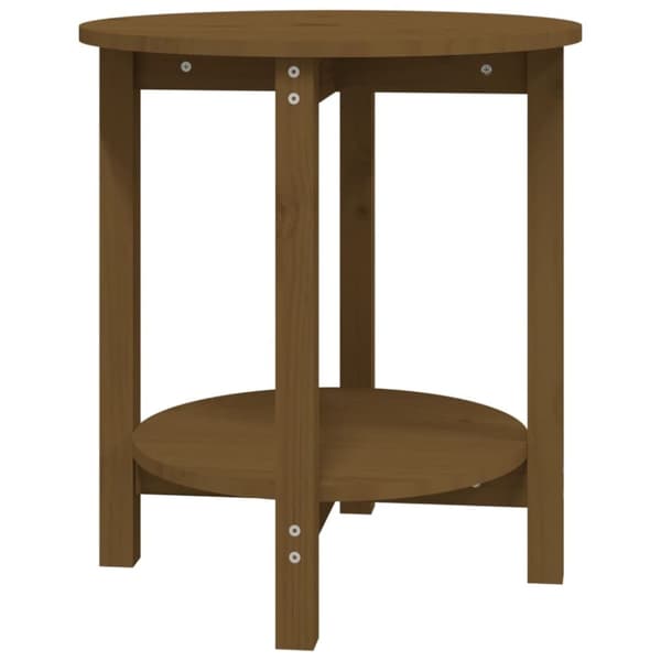 Soffbord honungsbrun Ø 55 x 60 cm massiv furu