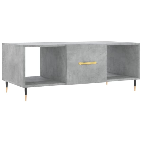 Soffbord betonggrå 102x50x40 cm konstruerat trä