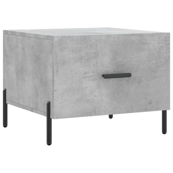Soffbord betonggrå 50x50x40 cm konstruerat trä