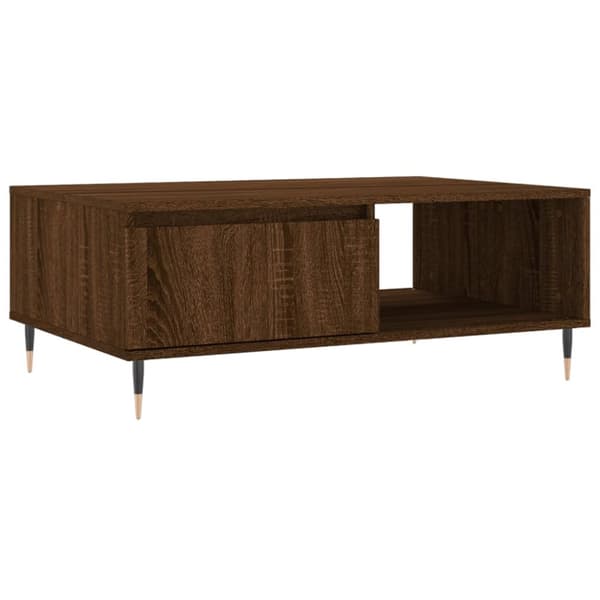 Soffbord brun ek 90x60x35 cm konstruerat trä
