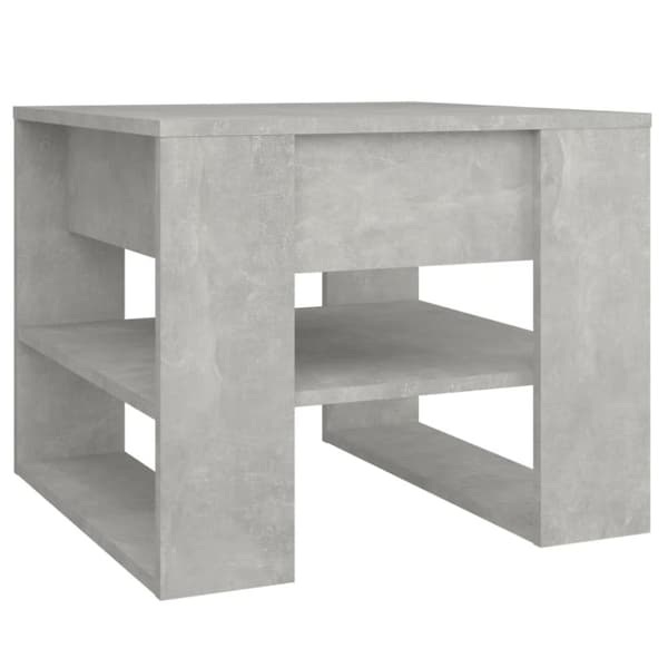 Soffbord betonggrå 55,5x55x45 cm konstruerat trä