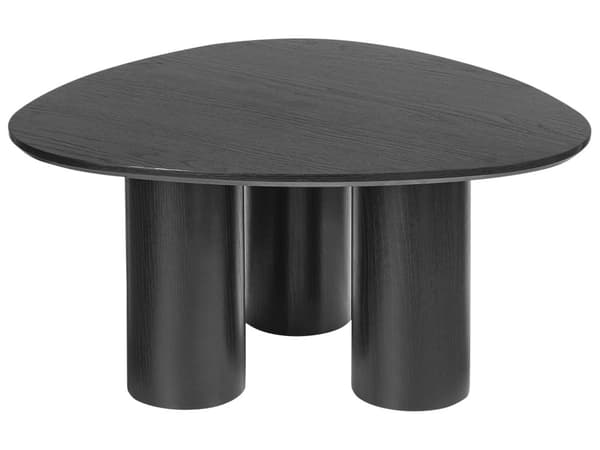 Soffbord Svart Träteknik Retro Triangel Vardagsrum Pappersfolie Träliknande